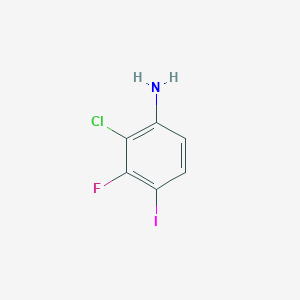 molecular formula C6H4ClFIN B1427142 2-氯-3-氟-4-碘苯胺 CAS No. 880652-49-3