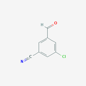 molecular formula C8H4ClNO B1427146 3-Chloro-5-formylbenzonitrile CAS No. 1205513-88-7