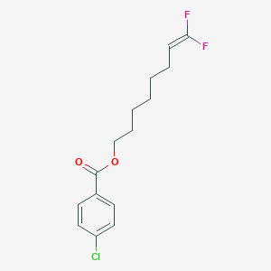 molecular formula C15H17ClF2O2 B14271464 Benzoic acid, 4-chloro-, 8,8-difluoro-7-octenyl ester CAS No. 136104-45-5