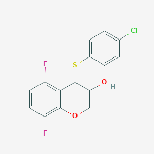 molecular formula C15H11ClF2O2S B1427147 4-((4-Chlorophenyl)thio)-5,8-difluorochroman-3-ol CAS No. 944944-61-0