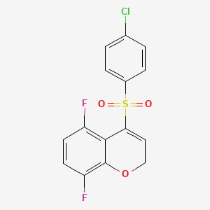 molecular formula C15H9ClF2O3S B1427149 4-((4-Chlorophenyl)sulfonyl)-5,8-difluoro-2H-chromene CAS No. 944950-71-4