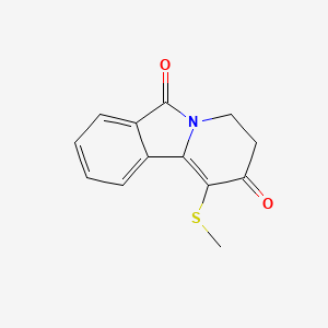 molecular formula C13H11NO2S B14271527 Pyrido[2,1-a]isoindole-2,6-dione, 3,4-dihydro-1-(methylthio)- CAS No. 128365-79-7