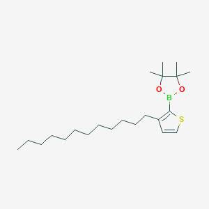 molecular formula C22H39BO2S B1427157 3-Dodecyl-2-(4,4,5,5-tetramethyl-1,3,2-dioxaborolan-2-yl)thiophene CAS No. 960524-18-9
