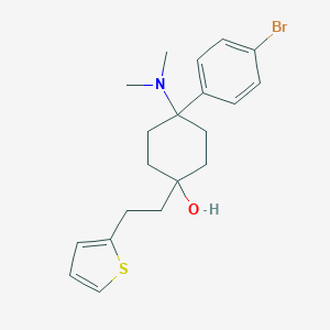 4-(4-Bromophenyl)-4-(dimethylamino)-1-(2-thiophen-2-ylethyl)cyclohexan-1-ol