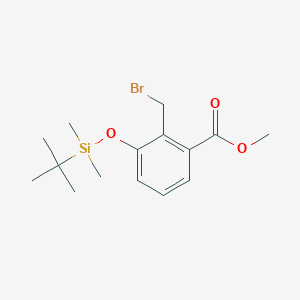 molecular formula C15H23BrO3Si B1427162 Methyl 2-(bromomethyl)-3-((tert-butyldimethylsilyl)oxy)benzoate CAS No. 1323407-17-5