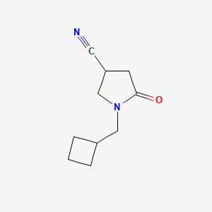 molecular formula C10H14N2O B1427174 1-(环丁基甲基)-5-氧代吡咯烷-3-腈 CAS No. 1340167-38-5