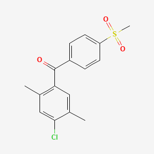 (4-Chloro-2,5-dimethyl-phenyl)-(4-methylsulfonylphenyl)methanone