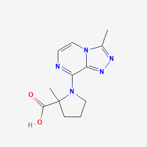 2-Methyl-1-{3-methyl-[1,2,4]triazolo[4,3-a]pyrazin-8-yl}pyrrolidine-2-carboxylic acid