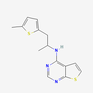 N-[1-(5-methylthiophen-2-yl)propan-2-yl]thieno[2,3-d]pyrimidin-4-amine