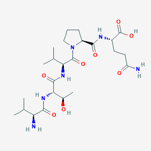 molecular formula C24H42N6O8 B14271911 L-Valyl-L-threonyl-L-valyl-L-prolyl-L-glutamine CAS No. 182916-34-3