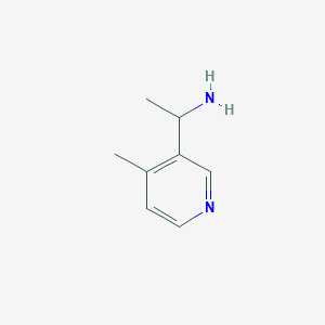 molecular formula C8H12N2 B1427192 1-(4-Methylpyridin-3-yl)ethan-1-amine CAS No. 1060805-01-7