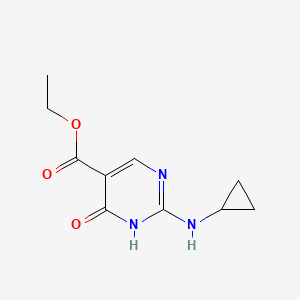 molecular formula C10H13N3O3 B1427205 Ethyl 2-(cyclopropylamino)-4-hydroxypyrimidine-5-carboxylate CAS No. 1343491-58-6