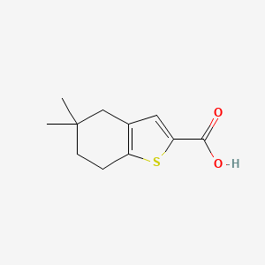 molecular formula C11H14O2S B1427208 5,5-Dimethyl-4,5,6,7-tetrahydro-1-benzothiophene-2-carboxylic acid CAS No. 1339526-12-3