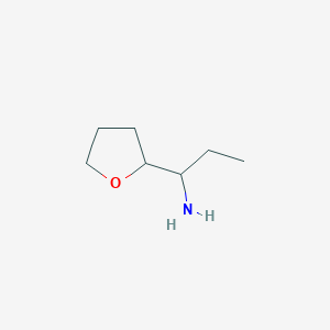 molecular formula C7H15NO B1427214 1-(Oxolan-2-yl)propan-1-amine CAS No. 1423031-22-4