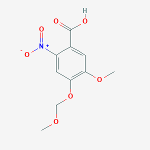 molecular formula C10H11NO7 B1427216 5-Methoxy-4-(methoxymethoxy)-2-nitrobenzoic acid CAS No. 1461714-49-7