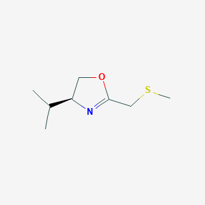 Oxazole, 4,5-dihydro-4-(1-methylethyl)-2-[(methylthio)methyl]-, (S)-(9CI)