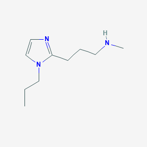 molecular formula C10H19N3 B1427222 methyl[3-(1-propyl-1H-imidazol-2-yl)propyl]amine CAS No. 1340037-71-9