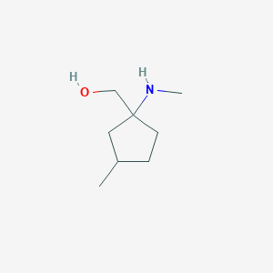 molecular formula C8H17NO B1427223 [3-Methyl-1-(methylamino)cyclopentyl]methanol CAS No. 1339535-21-5