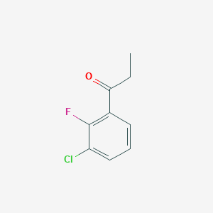 molecular formula C9H8ClFO B1427226 1-(3-Chloro-2-fluorophenyl)propan-1-one CAS No. 1214323-04-2