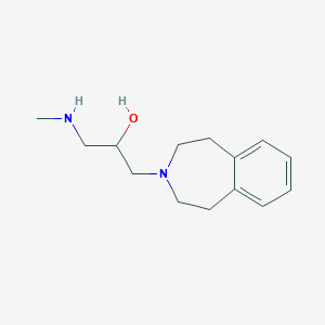 molecular formula C14H22N2O B1427228 1-(methylamino)-3-(2,3,4,5-tetrahydro-1H-3-benzazepin-3-yl)propan-2-ol CAS No. 1423024-59-2