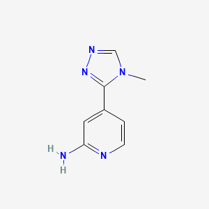 molecular formula C8H9N5 B1427229 4-(4-methyl-4H-1,2,4-triazol-3-yl)pyridin-2-amine CAS No. 1339170-14-7