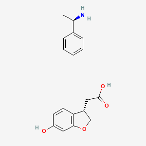 molecular formula C18H21NO4 B1427232 (R)-1-phenylethanamine (S)-2-(6-hydroxy-2,3-dihydrobenzofuran-3-yl)acetate CAS No. 1394138-46-5