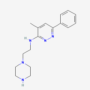 molecular formula C17H23N5 B1427236 4-Methyl-6-phenyl-N-(2-(piperazin-1-YL)ethyl)pyridazin-3-amine CAS No. 956798-78-0