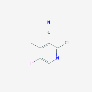 molecular formula C7H4ClIN2 B1427239 2-Chloro-5-iodo-4-methylnicotinonitrile CAS No. 1378864-45-9
