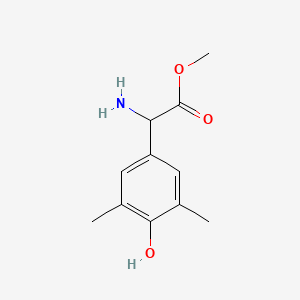 molecular formula C11H15NO3 B1427242 Methyl 2-amino-2-(4-hydroxy-3,5-dimethylphenyl)acetate CAS No. 1218078-20-6