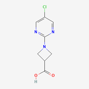 molecular formula C8H8ClN3O2 B1427266 1-(5-Chloropyrimidin-2-yl)azetidine-3-carboxylic acid CAS No. 1289386-16-8