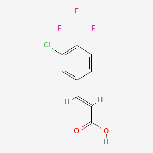 molecular formula C10H6ClF3O2 B1427267 3-[3-Chloro-4-(trifluoromethyl)phenyl]-2-propenoic acid CAS No. 1092460-80-4