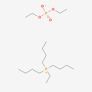 molecular formula C18H42O4P2 B1427270 Ethyltributylphosphonium diethylphosphate CAS No. 20445-94-7