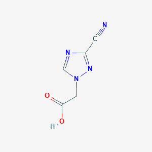 molecular formula C5H4N4O2 B1427272 2-(3-cyano-1H-1,2,4-triazol-1-yl)acetic acid CAS No. 1247628-40-5