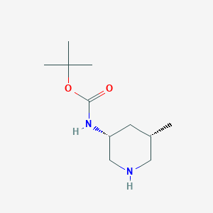 molecular formula C11H22N2O2 B1427274 cis-3-(Boc-amino)-5-methylpiperidine CAS No. 1270019-92-5