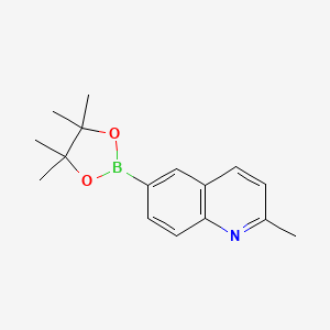 molecular formula C16H20BNO2 B1427276 2-Methyl-6-(4,4,5,5-tetramethyl-1,3,2-dioxaborolan-2-YL)quinoline CAS No. 1022090-86-3