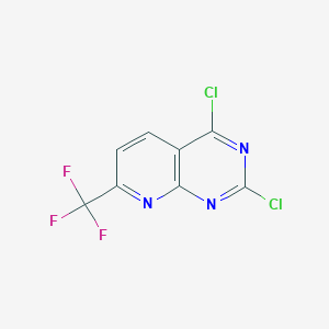molecular formula C8H2Cl2F3N3 B1427280 2,4-Dichloro-7-(trifluoromethyl)pyrido[2,3-d]pyrimidine CAS No. 1220518-13-7