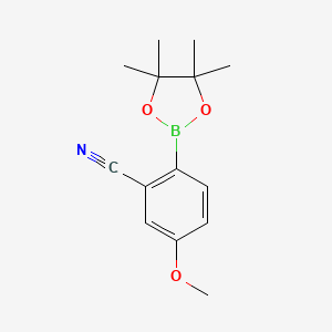 molecular formula C14H18BNO3 B1427281 5-甲氧基-2-(四甲基-1,3,2-二氧杂硼环-2-基)苯甲腈 CAS No. 1116097-04-1