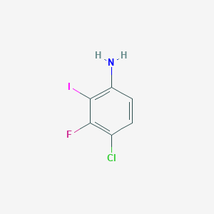 molecular formula C6H4ClFIN B1427285 4-氯-3-氟-2-碘苯胺 CAS No. 1018450-37-7