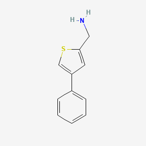 molecular formula C11H11NS B1427288 (4-Phenylthiophen-2-yl)methanamine CAS No. 666825-53-2