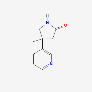 molecular formula C10H12N2O B1427292 4-Methyl-4-(pyridin-3-yl)pyrrolidin-2-one CAS No. 1225218-51-8