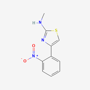 molecular formula C10H9N3O2S B1427293 N-methyl-4-(2-nitrophenyl)-1,3-thiazol-2-amine CAS No. 1007563-29-2