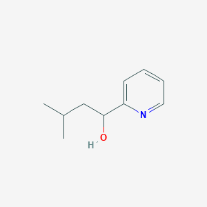 molecular formula C10H15NO B1427295 3-Methyl-1-(pyridin-2-yl)butan-1-ol CAS No. 1184413-15-7