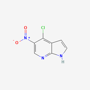 molecular formula C7H4ClN3O2 B1427297 4-Chloro-5-nitro-1H-pyrrolo[2,3-b]pyridine CAS No. 1245645-97-9