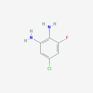 molecular formula C6H6ClFN2 B1427300 5-Chloro-3-fluorobenzene-1,2-diamine CAS No. 1106717-48-9