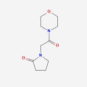 molecular formula C10H16N2O3 B14273028 Morpholine, 4-((2-oxo-1-pyrrolidinyl)acetyl)- CAS No. 127040-57-7