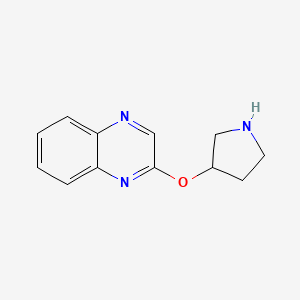 molecular formula C12H13N3O B1427303 2-(Pyrrolidin-3-yloxy)quinoxaline CAS No. 871507-12-9