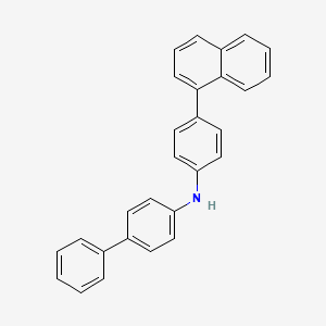 molecular formula C28H21N B1427306 N-[4-(1-Naphthyl)phenyl]-4-biphenylamine CAS No. 897921-59-4