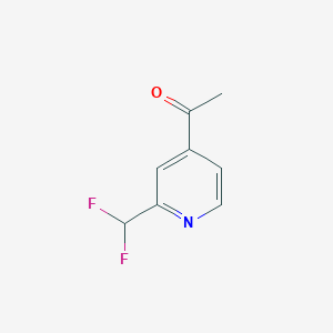 molecular formula C8H7F2NO B1427311 1-(2-(Difluoromethyl)pyridin-4-yl)ethanone CAS No. 1256788-49-4