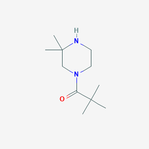 molecular formula C11H22N2O B1427313 1-(3,3-Dimethylpiperazin-1-yl)-2,2-dimethylpropan-1-one CAS No. 1268009-18-2