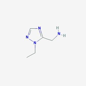 molecular formula C5H10N4 B1427314 (1-ethyl-1H-1,2,4-triazol-5-yl)methanamine CAS No. 675617-97-7